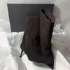 Chuyuji Emagrecimento 2026 Outono Novo Vintage Slip-On Bico Fino Salto Alto Stiletto Botas de Meia-Canela