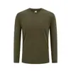 Moletom Masculino de Cor Sólida com Gola Redonda e Manga Longa, Novo Estilo Outono/Inverno 2026, Camada Base de Alta Qualidade à Base de Liocel, Casual de Negócios