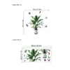Adesivo de Parede de Planta Potted com Borboleta Verde Transfronteiriça para Quarto, Sala de Estar, Parede de Fundo da Entrada, PVC Autoadesivo e Removível