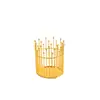 Soporte para pinceles de maquillaje de arte en hierro estilo nórdico para escritorio, tubo de almacenamiento simple de color dorado para brochas de belleza, organizador de peines y lápices de cejas
