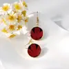 Pendientes de Acero Inoxidable con Hojas de Arce de Planta Real de Estilo Nuevo de Verano Transfronterizos Pendientes de Flor Eterna Resina de Colores Flor Real Colgantes Pequeños