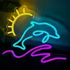 Las luces LED de neón de vida marina son regulables y adecuadas para bares de pesca del mundo marino, tabernas y cuevas de hombres.