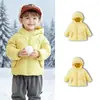 Jaqueta de Penas Espessa Infantil Outwear 2026 Outono/Inverno Novo Estilo Meninos e Meninas Bebê Pequeno Bebê Com Capuz Quente Penugem de Pato Branco