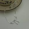 Niche Design Irregular Metal Bow Colar Feminino Estilo Coreano Simples All-match Elegante Colar Cadeia
