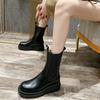 Botas Martin de piel suave y cómodas, recién llegadas en primavera y otoño de 2024, botas individuales, botas Chelsea blancas ajustadas, botas cortas de moda.