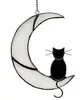 Transfronterizo Nuevo Decorativo de Gato de Amazon Acrílico Interior Portal Gato en Luna Decorativo Colgante de Ventana Colorido