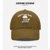 Gorra de Béisbol Bordada de Cachorro Estilo Coreano Ins Dulce y Linda para Hombres y Mujeres, Versátil para Primavera y Otoño, Hace que la Cara se Vea Más Pequeña, Gorra de Pico Suave