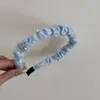 Diadema Plisada de Malla Francesa con Perlas 2025 Verano Nuevo Diseño de Nicho Diadema Femenina Accesorios para el Cabello