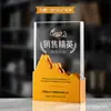 Nuevo trofeo de metal de cristal de alta calidad al por mayor, medalla anual de negocio para empleados destacados de empresa creativa, premios de competición