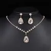 Colar de Gota d'Água com Zircônia Fashion Luxo Leve Temperamento de Alto Padrão Corrente para Clavícula Colar Exquisito de Luxo Leve Brinco Atacado