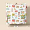 Manta Amazon Temu Estampado Navideño Manta de Siesta Manta de Aire Acondicionado Engrosada Manta de Sofá Festiva Manta de Dormitorio