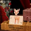 Tarjetas de Felicitación Navideñas Retro Estampadas en Caliente para Tarjetas de Regalo, Tarjetas de Regalo para Panadería Floristería, Tarjetas con Mensajes de Bendición al por Mayor