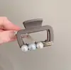 Pinza para el pelo de niña para ir al trabajo, Pinza de tiburón acrílica de color sólido, Accesorio grande para el pelo grueso, Pinza para la nuca de mujer