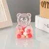 Caja de oso de dibujos animados creativa ps Material plástico de grado alimenticio linda caja pequeña de dulces almacenamiento regalo para bebé venta al por mayor