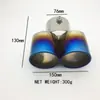 Salida de escape azul de cola azul de doble salida de doble salida una salida dos tubos rectos tubo de interfaz de 7,6 cm tubo tubo tubo de escape