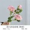 Flor Artificial de Rosa de Borda Queimada Retro de Alta Qualidade Decoração de Mesa para Sala de Estar Arranjo de Flores Decoração com Flores Secas Decoração com Flor Artificial de Rosa