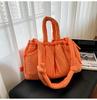 Bolsa de Tela de Algodón Transfronteriza para Mujer, Gran Capacidad, Nuevo Estilo 2026, Bolso de Hombro Cruzado Versátil Casual, Bolso Tote Otoño e Invierno