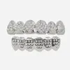 Adornos Dentales Dorados de Diamante Completo Transfronterizos para Hombres Color de Carta de Póker Forma de Brackets Cuadrado Rojo Ciruela Forma de A Personalizados Hip-Hop