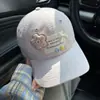 Nova Boina com Botão Flor Dopamina Feminina Primavera Verão Versátil Emagrecimento Facial Fofa Doce Menina Proteção Solar Boné de Baseball Tendência