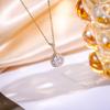 Colar simples de zircônia com diamante completo que combina com tudo Colar de diamante colorido de moda de luxo leve para mulheres Corrente clavicular de aço titânio de celebridade online ao vivo