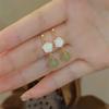 Pendientes de Diseño de Nicho Revlon Transfronterizos, Pulsera de Joyería de Nuevo Diseño Retro Artístico de Nácar Blanco