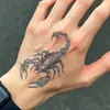Adesivo de Tatuagem Temporária Escorpião Mecânico Ousado com Fórmula de Suco de Ervas, À Prova d'Água de Longa Duração Estilo Metálico para Homens e Mulheres, para Braços e Pernas