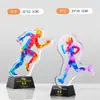 Trofeo de Cristal Personalizado y Medalla para Carrera de Relevos, Juegos Deportivos, Maratón y Campeonato de Carrera de Larga Distancia