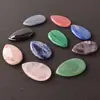 Colgante de gota de agua de piedra de cristal natural transfronterizo, piedra en bruto de lágrima natural, adorno de collar de joyería de zafiro