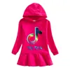 Vestido Sudadera con Capucha Nuevo para Niños Primavera y Otoño Dibujos Animados Niña Bebé Transfronterizo Casual Elegante Vestido