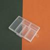 Caja de embalaje fija transparente de 6 rejillas para cuentas de joyería, caja de plástico para señuelos Luya con anzuelos pequeños, herramienta para almacenamiento de materiales pequeños