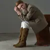Botas de Cavaleiro de Couro Bovino de Primeira Camada para Mulheres, Botas Altas, Novas Botas de Bico Redondo e Salto Baixo para Outono e Inverno, Botas de Cano Alto para Mulheres, Botas Retas