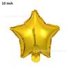 Globo de Película de Aluminio Estrella de Cinco Puntas de 10 pulgadas de Color Sólido Decoración para Fiesta de Cumpleaños Festival Arreglo para Fiesta de Papel de Aluminio Estrella de Color Sólido