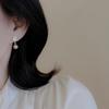 Pendientes de Mariposa con Piedra Ojo de Gato Perla Color Champán para Mujer 2024 Nuevo Estilo Nicho Frescos y Dulces