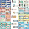 8 etiquetas de vela por paquete se pueden escribir para decorar libros de computadora pegatinas creativas de bricolaje para diario de mano bloc de notas para niños