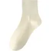 Calcetines para mujer, finos de verano, costura sin costuras, calcetines de media pantorrilla, calcetines de algodón de color liso simples, absorben el sudor, resistentes al olor, calcetines anti-pilling