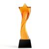 Trofeo de cristal de bandera roja de cinco estrellas Premio de Mención al Equipo Premio conmemorativo de cristal Letras de contenido personalizado Medalla de regalo