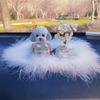 Adornos para el Interior del Coche, Adornos para Coche con Cabeza Oscilante, Perro Teddy de Pedrería, Gato de la Suerte para Coche, Conductora Independiente Transfronterizo