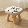 Taburete Pequeño para Uso en Casa, Taburete Bajo Pequeño, Taburete Redondo de Madera Maciza, Taburete Hongo, Banco Lindo para Niños, Taburete Suave para Sentarse, Taburete Creativo para Cambiarse los Zapatos