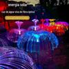 Lâmpada solar Jellywater Simulação Lâmpada de fogos de artifício de fibra óptica Pátio Gramado Lâmpada de inserção de piso Lâmpadas de paisagem Decoração de Natal LED