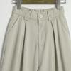 Pantalones anchos plisados con silueta suave y hebilla del mismo color, pantalones de pierna ancha y cintura suelta, pantalones rectos grandes y sencillos de primavera para mujer