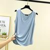 Chaleco Modal con Cuello en V para Mujer Verano Delgado Talla Grande Suelto Top sin Mangas Ropa Exterior Camiseta Casual Básica