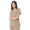 Artículo de venta caliente TEMU color sólido pantalones de manga corta ropa para lavar a mano para hombres y mujeres talla grande ocio doctor hospital enfermera ropa