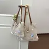 Bolso Tejido Hecho a Mano de Gran Capacidad para Mujer Verano 2026 Relajado Versátil Calado de un Solo Hombro Playa Bolso Tejido de Paja