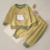 Traje de bebé, ropa de primavera 2024, nueva ropa para niños, traje deportivo para niños, ropa fresca de primavera a la moda para niñas.