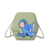 Mini bolsa 2021 Bolsa infantil fofa com estampa de grafite Bolsa transversal Princesa pequena bolsa transversal com desenho animado Bolsa feminina