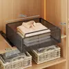 Prateleira Divisória de Guarda-Roupa, Prateleira Extensível para Armário de Quarto, Rack de Armazenamento Doméstico para Roupas e Itens Diversos