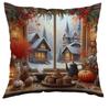 Almohada Navideña Nueva para Sofá Transfronteriza Funda de Almohada Impresa para Fiestas del Hogar Amazon Funda de Cojín Decorativa para Sala de Estar