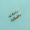 Cuentas de cubo de diamantes de plata esterlina S925, cuentas separadas tipo trompeta, hechas a mano, cuerda trenzada con cuentas, pulsera, collar, cuentas sueltas, accesorios de joyería
