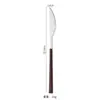 Acero Inoxidable 304 Vajilla para Comida Occidental Portuguesa Vajilla con Textura de Madera Japonesa Cuchillo, Tenedor y Cuchara con Mango de Imitación Madera Juego de Vajilla