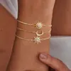 Nuevo Pulsera de Oro de 14K Estilo Ins de Amazon Pulsera de Zirconia Cadena de Perlas Millet Pulsera de Tres Piezas Tendencia Elegante